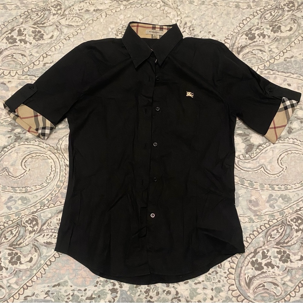 Burberry London black button up women’s S